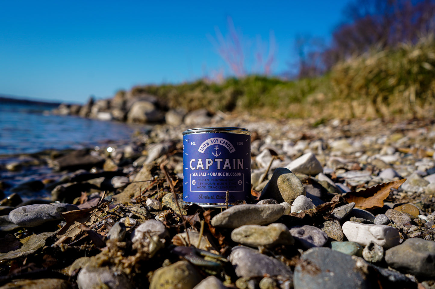 Captain | Sea Salt + Orange Blossom 8oz Soy Candle
