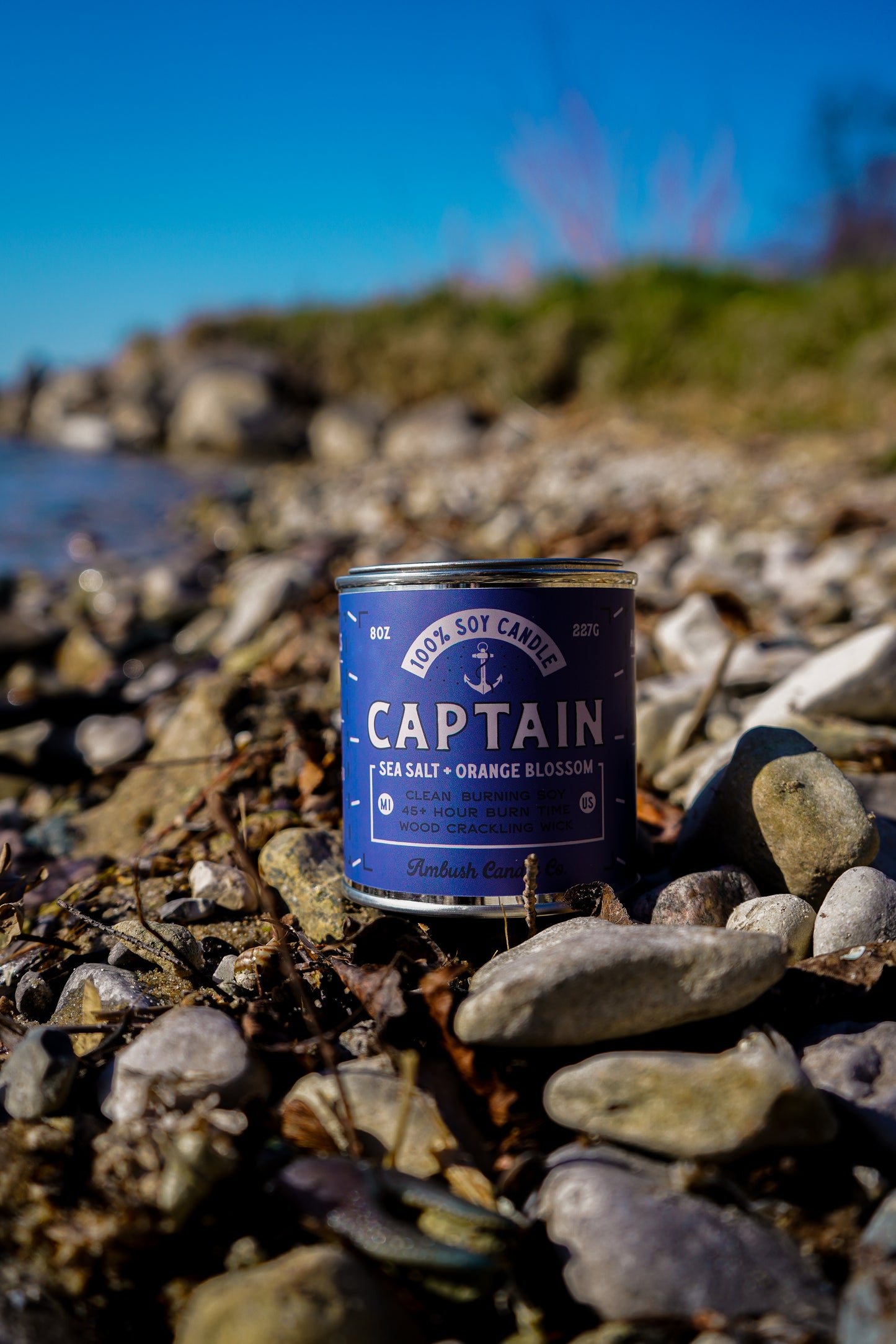 Captain | Sea Salt + Orange Blossom 8oz Soy Candle
