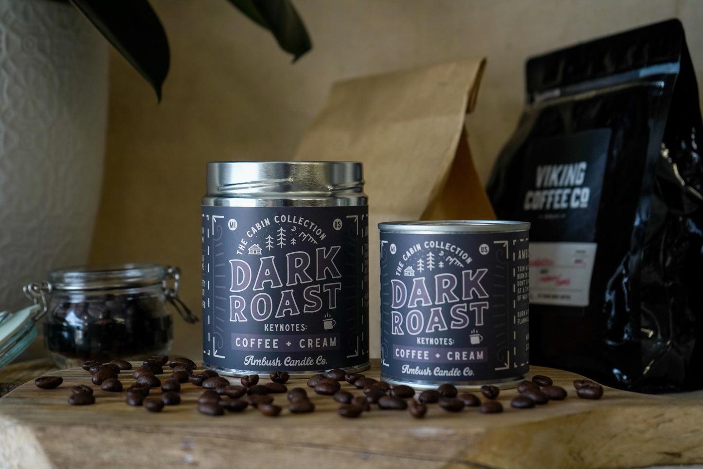 Dark Roast | Coffee + Cream 8oz Soy Candle