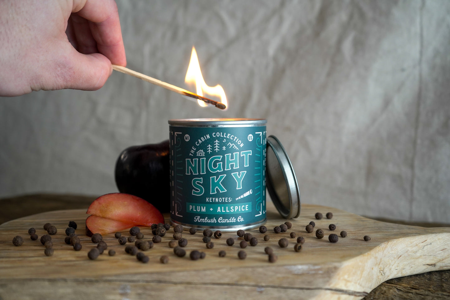 Night Sky | Plum + Allspice 8oz Soy Candle