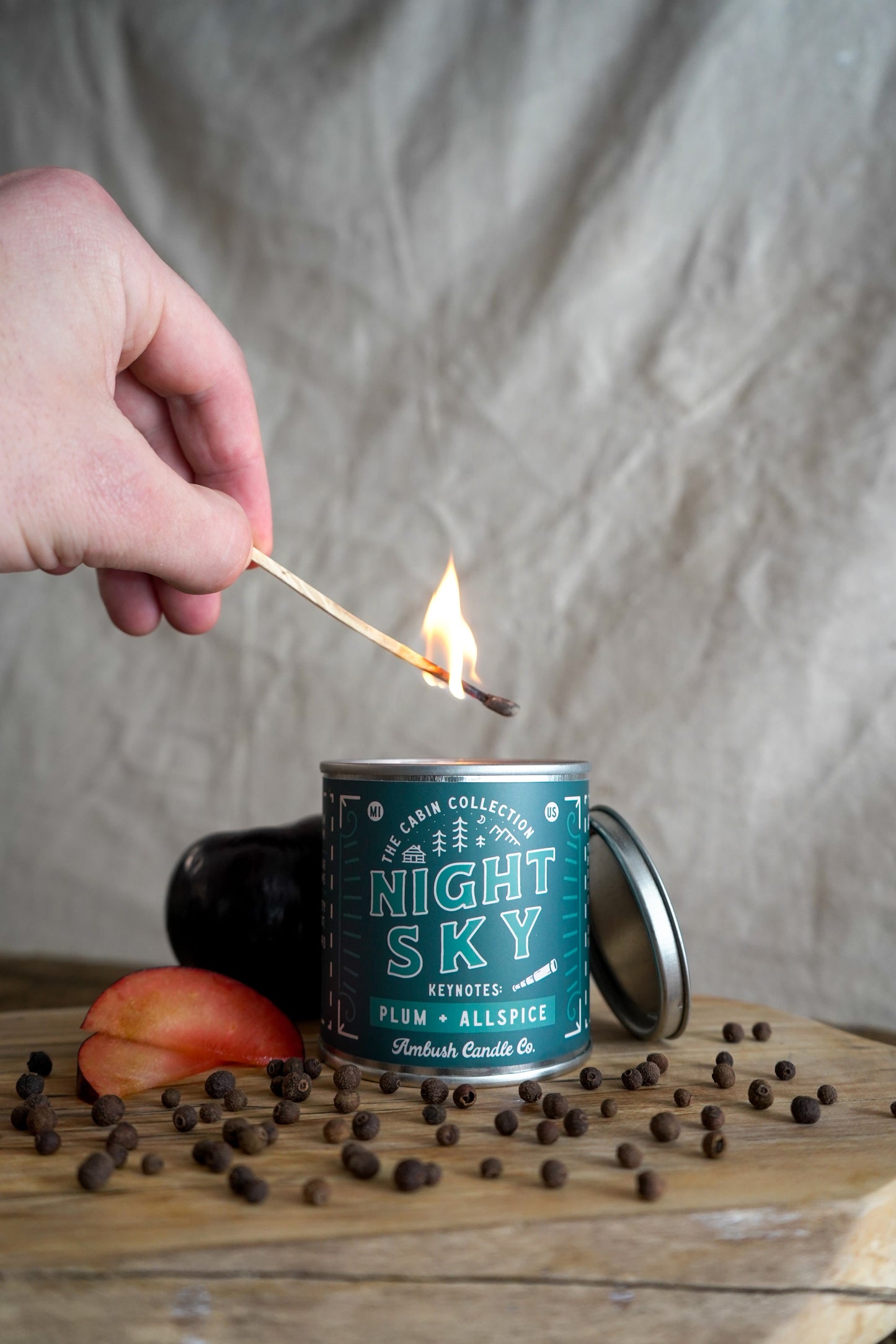 Night Sky | Plum + Allspice 8oz Soy Candle