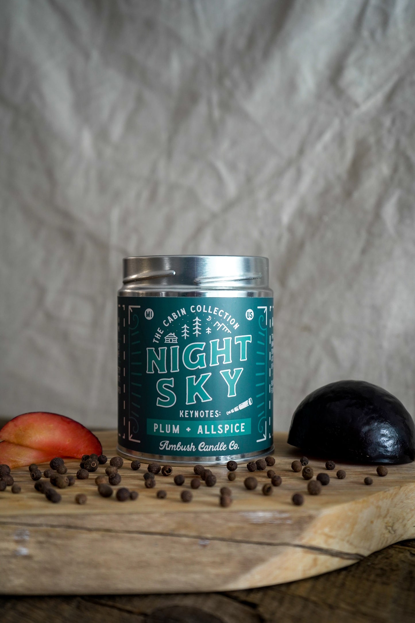 Night Sky | Plum + Allspice 14oz Soy Candle