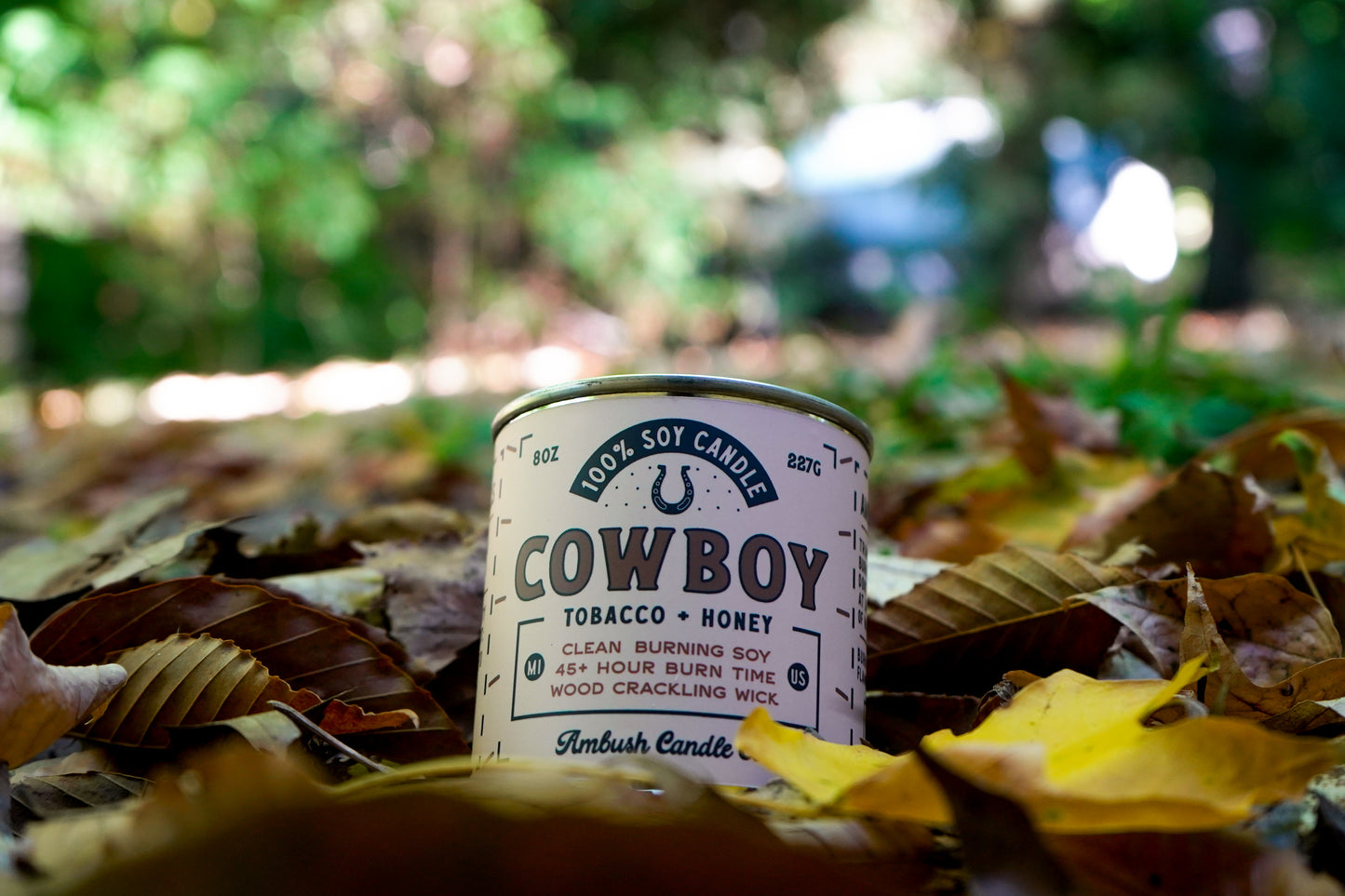 Cowboy | Tobacco + Honey 8oz Soy Candle