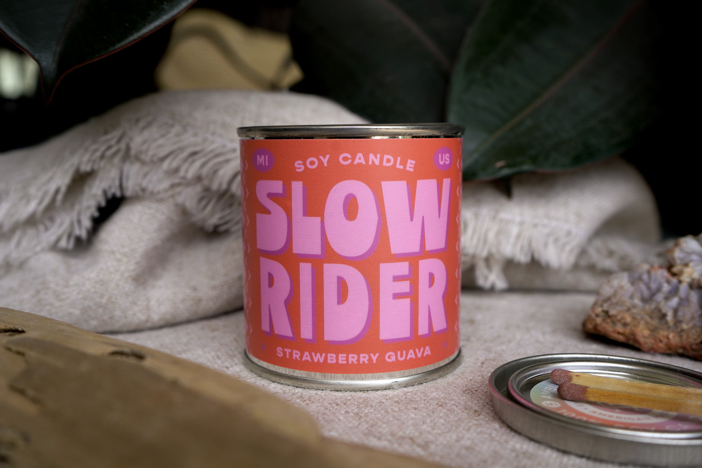 Slow Rider | Strawberry + Guava 8oz Soy Candle