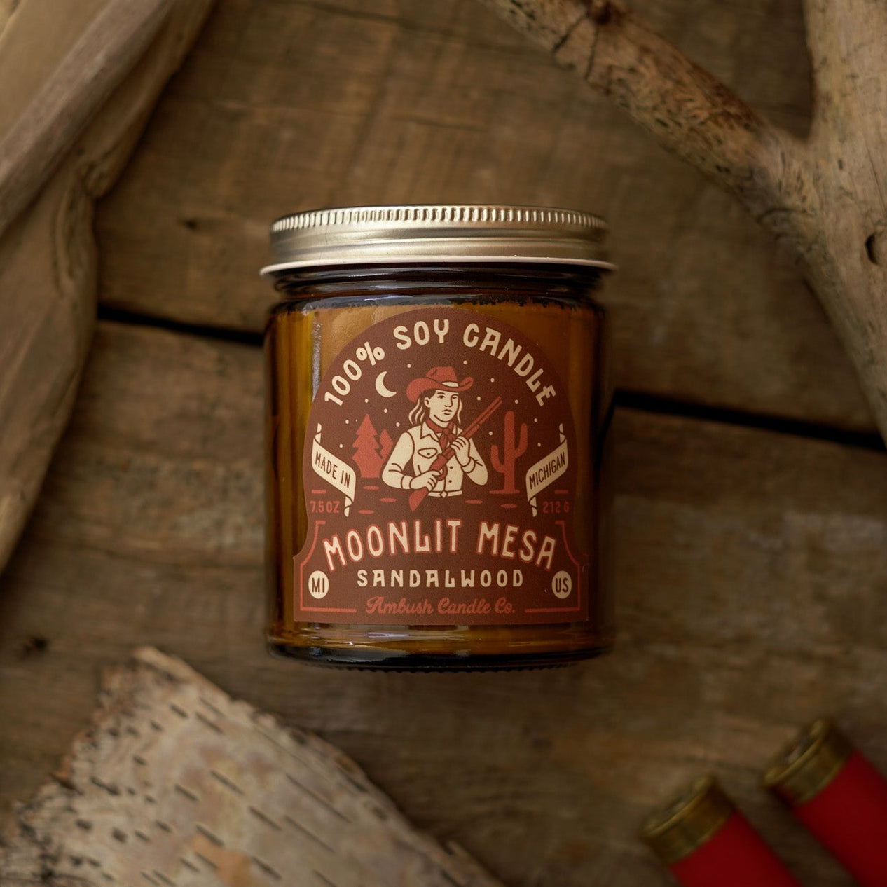 Moonlit Mesa | Sandalwood Soy Candle – Ambush Candle Co.