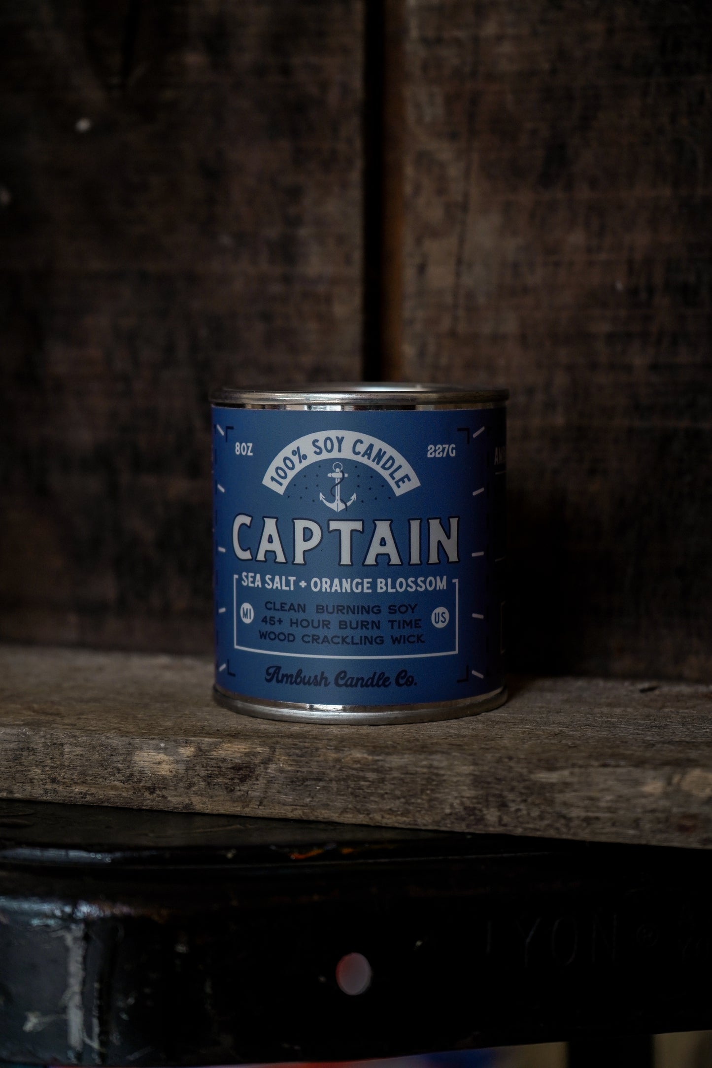 Captain | Sea Salt + Orange Blossom 8oz Soy Candle