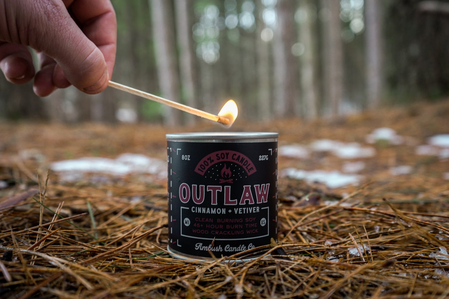 Outlaw | Cinnamon + Vetiver 8oz Soy Candle