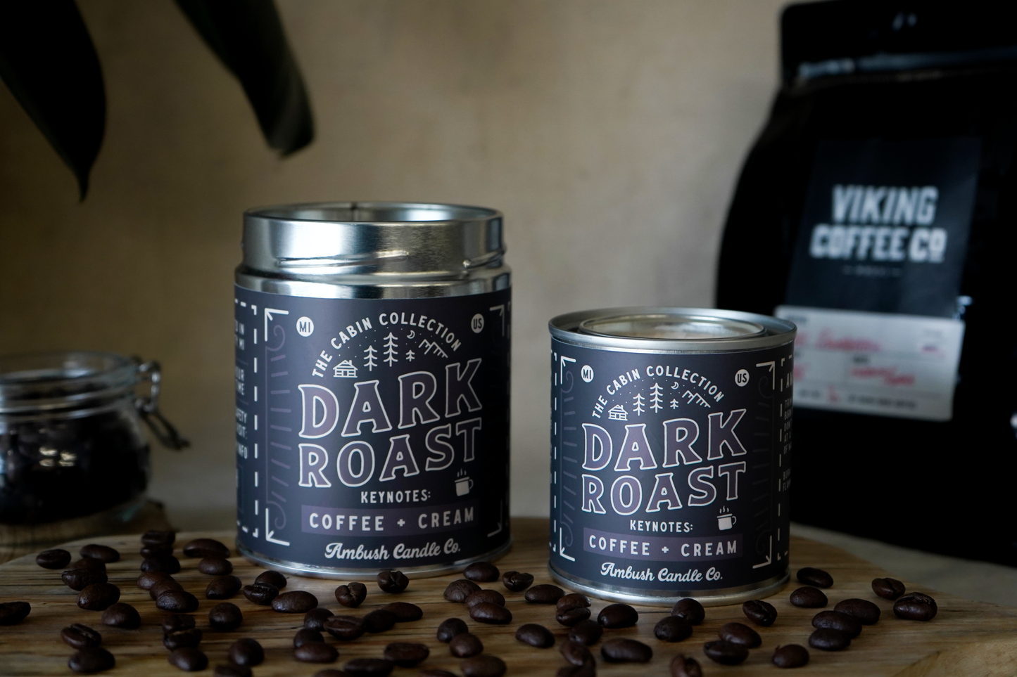 Dark Roast | Coffee + Cream 14oz Soy Candle