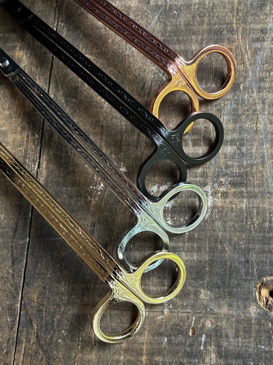 Engraved Stainless Steel Candle Wick Trimmers