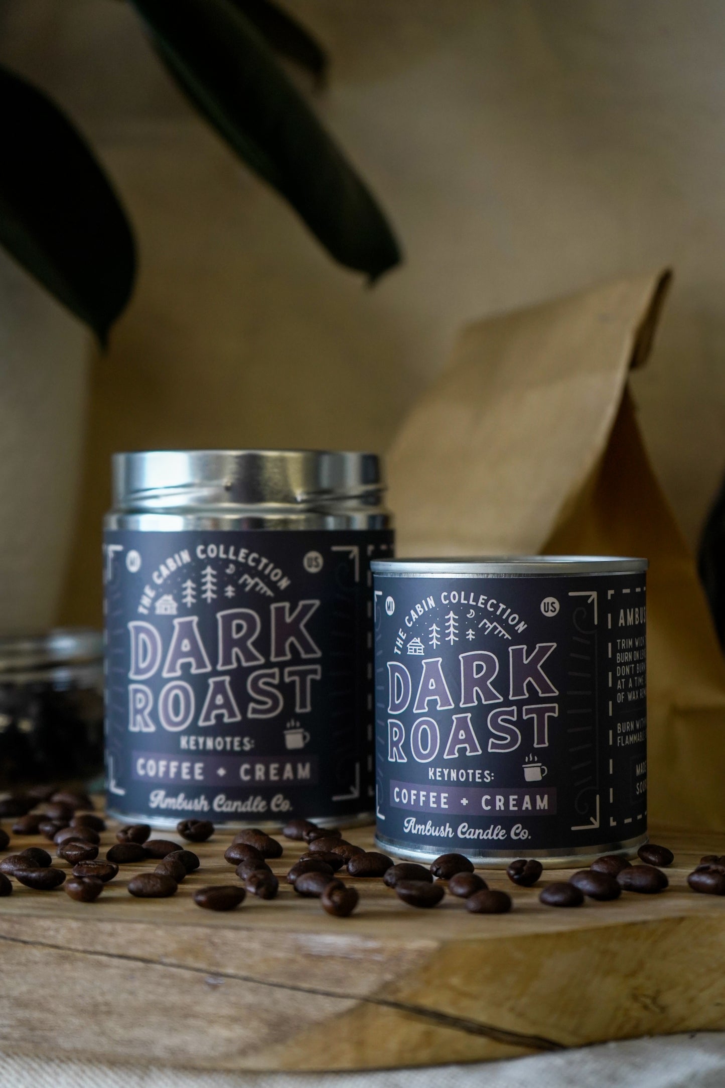 Dark Roast | Coffee + Cream 8oz Soy Candle
