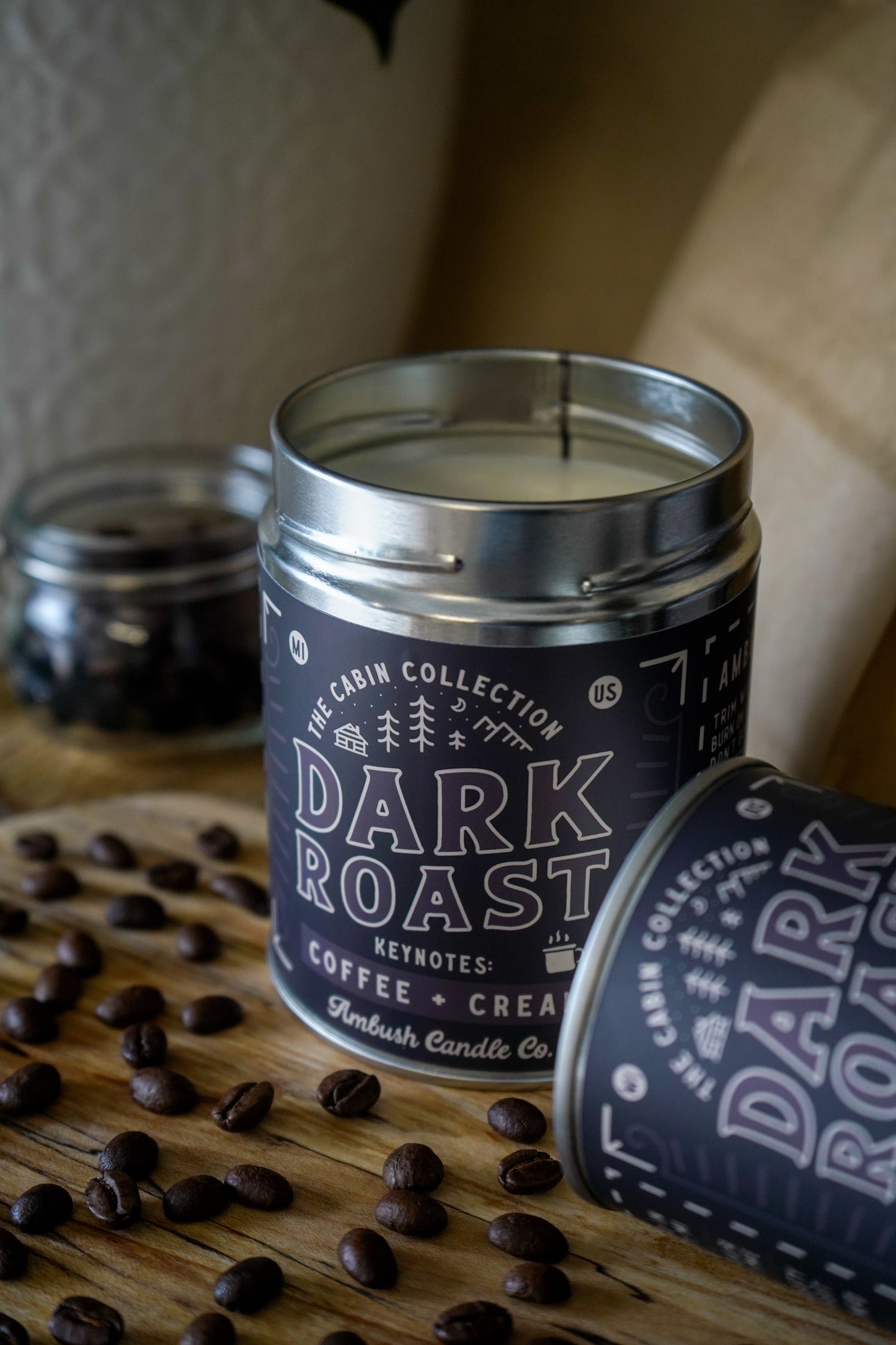 Dark Roast | Coffee + Cream 14oz Soy Candle