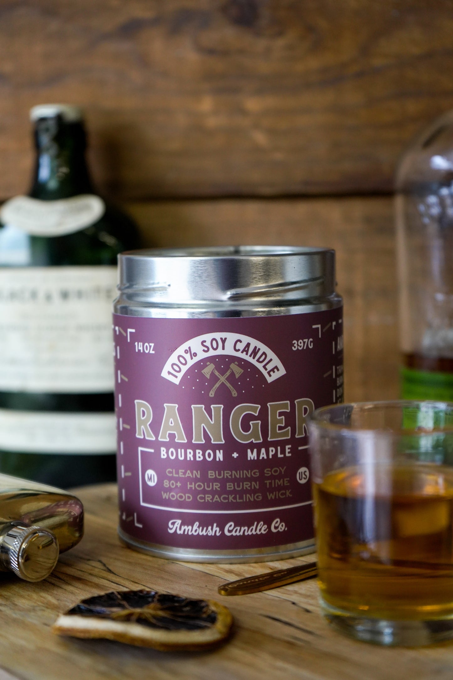 Ranger | Bourbon + Maple 14oz Soy Candle