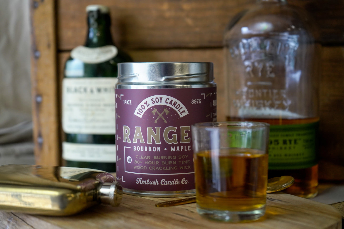 Ranger | Bourbon + Maple 14oz Soy Candle