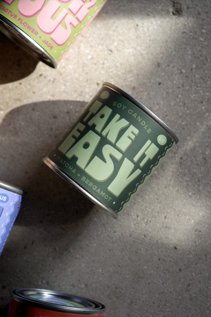 Take It Easy | Matcha + Bergamot 8oz Soy Candle