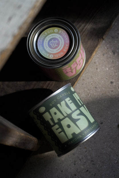 Take It Easy | Matcha + Bergamot 8oz Soy Candle