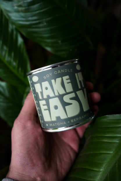 Take It Easy | Matcha + Bergamot 8oz Soy Candle