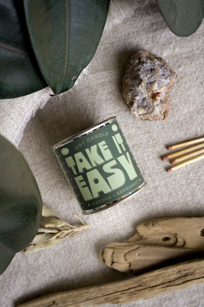Take It Easy | Matcha + Bergamot 8oz Soy Candle