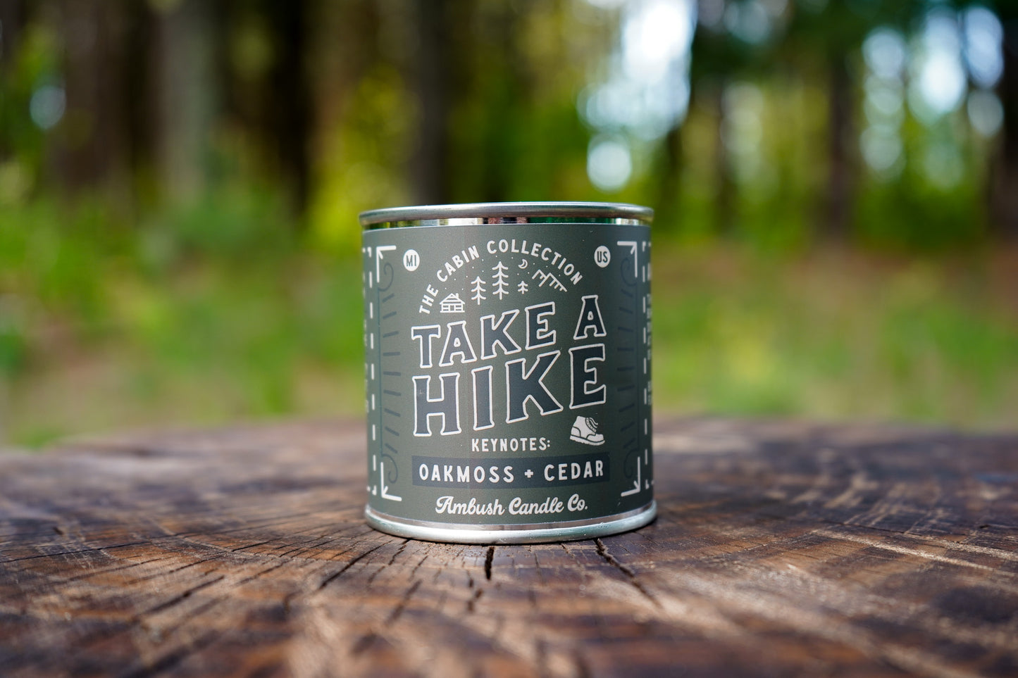 Take A Hike | Oakmoss + Cedar 8oz Soy Candle