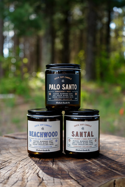 Palo Santo | Sandalwood + Moss 8oz Soy Candle