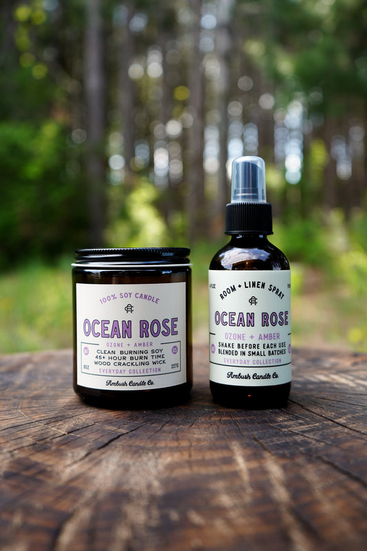 Ocean Rose | Ozone + Amber 4oz Room Spray