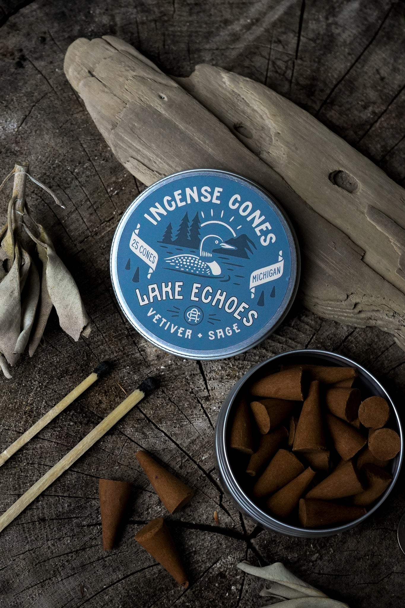 Lake Echoes | Vetiver + Sage Incense