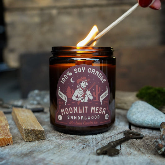 Moonlit Mesa | Sandalwood 8oz Soy Candle
