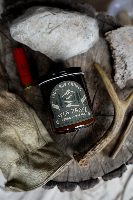 Open Range | Cedar + Saffron 8oz Soy Candle