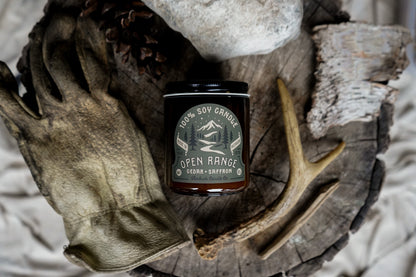 Open Range | Cedar + Saffron 8oz Soy Candle
