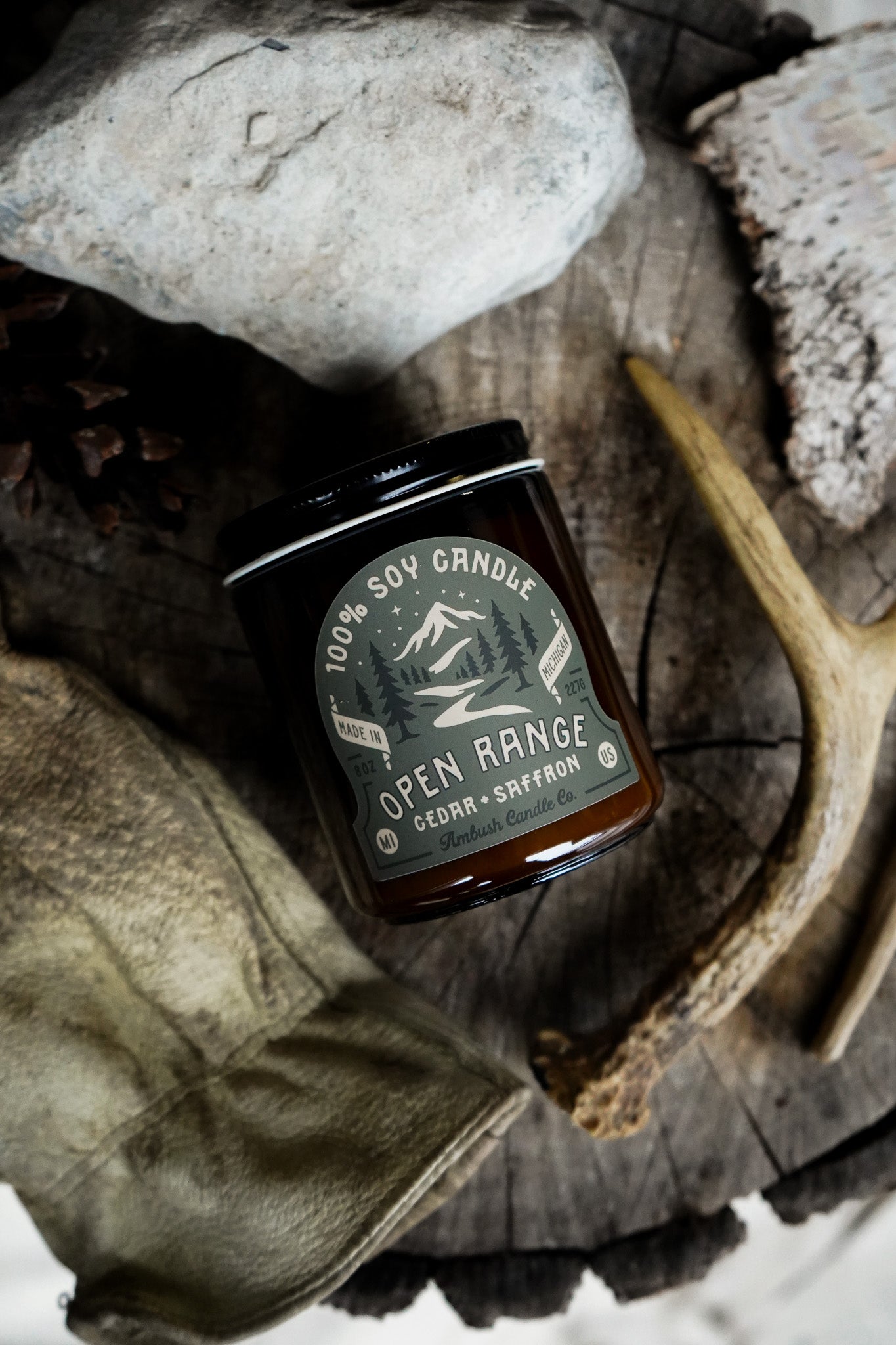 Open Range | Cedar + Saffron 8oz Soy Candle
