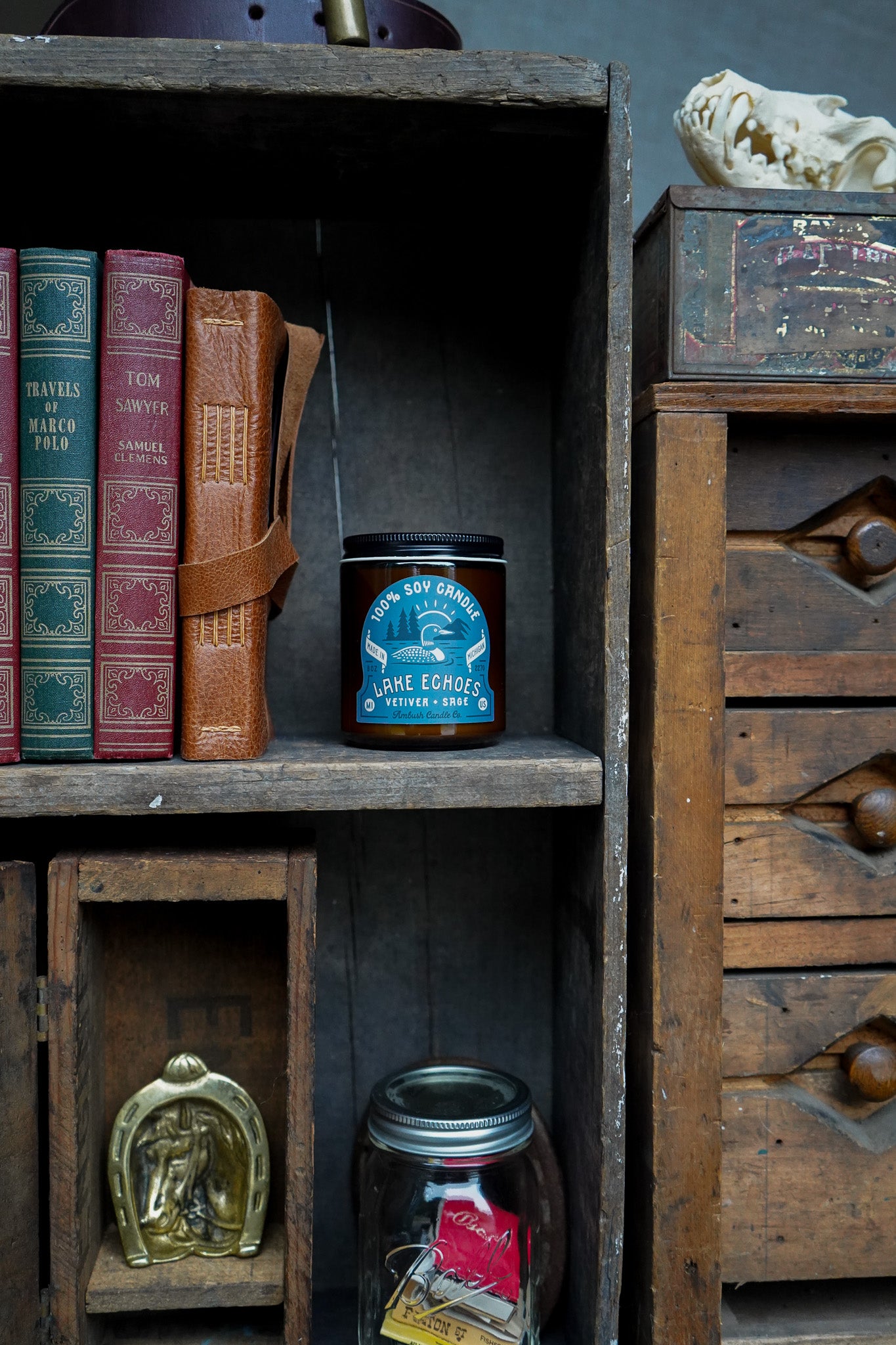 Lake Echoes | Vetiver + Sage 8oz Soy Candle