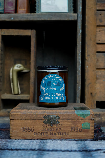 Lake Echoes | Vetiver + Sage 8oz Soy Candle