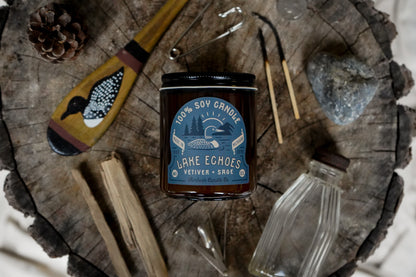 Lake Echoes | Vetiver + Sage 8oz Soy Candle