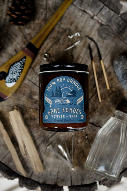 Lake Echoes | Vetiver + Sage 8oz Soy Candle