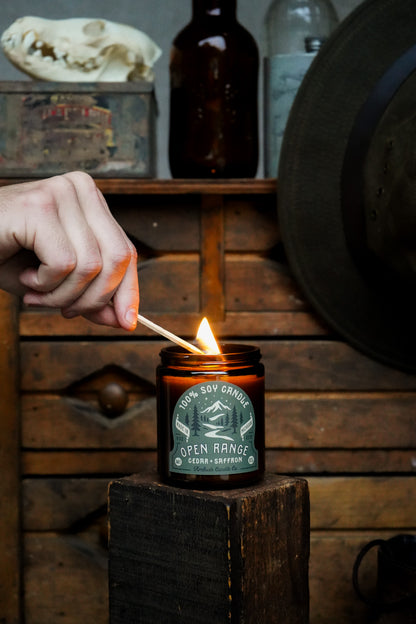 Open Range | Cedar + Saffron 8oz Soy Candle