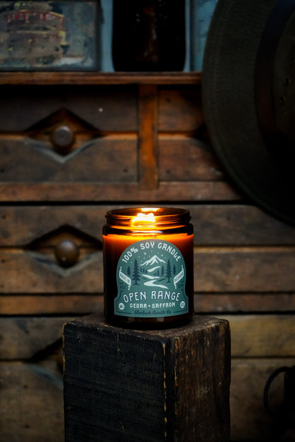 Open Range | Cedar + Saffron 8oz Soy Candle