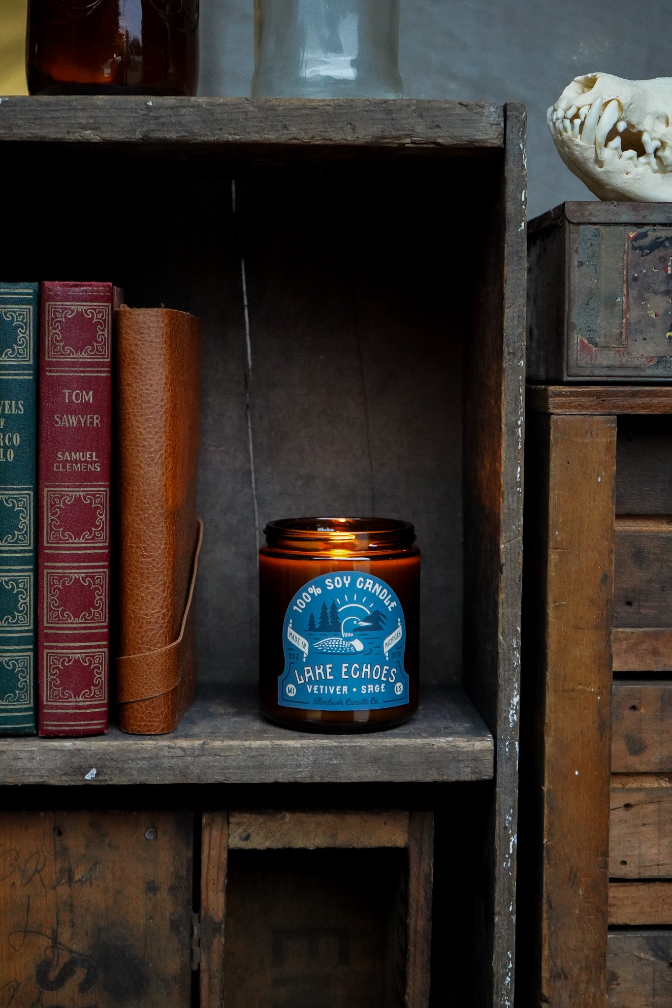 Lake Echoes | Vetiver + Sage 8oz Soy Candle