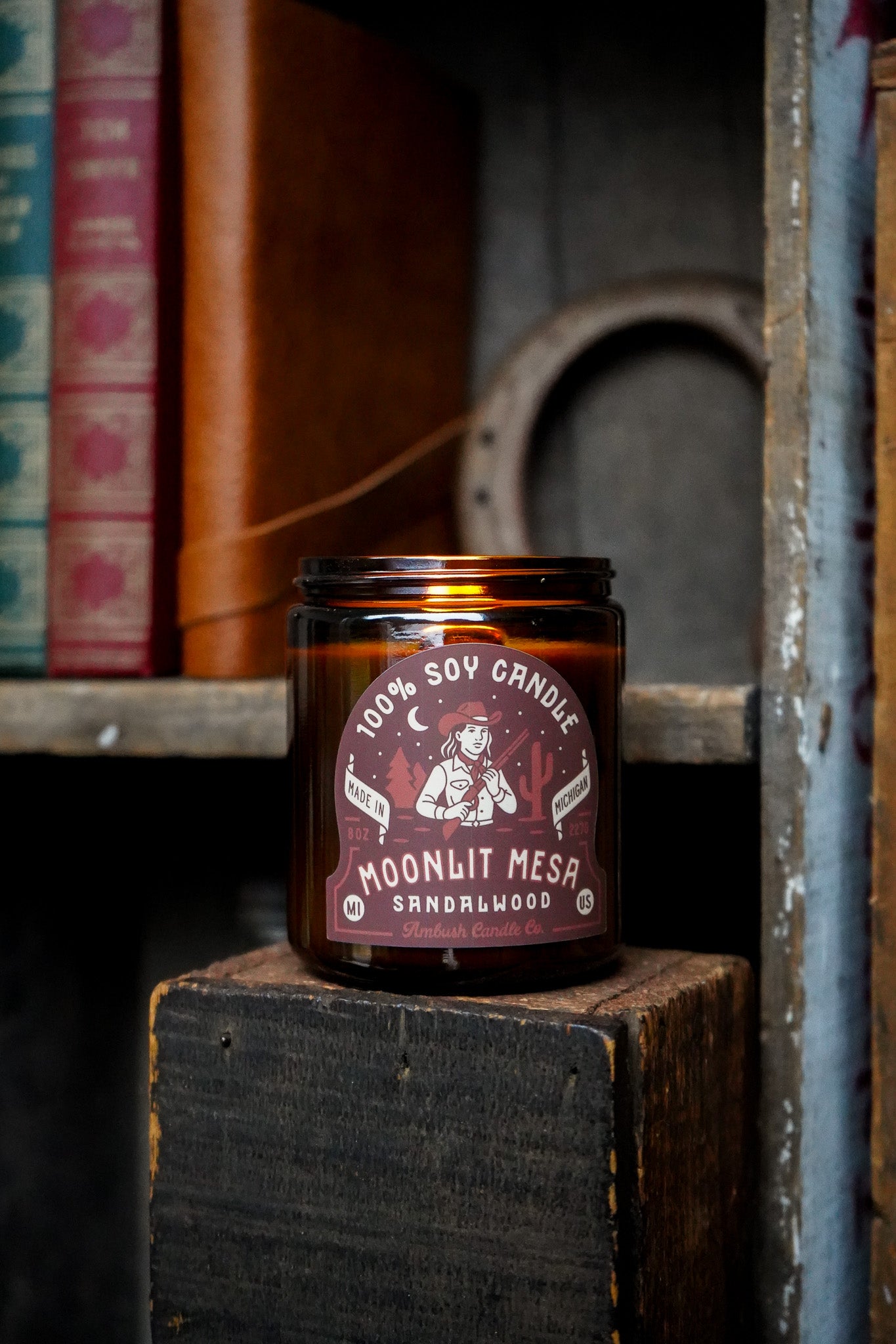 Moonlit Mesa | Sandalwood Soy Candle – Ambush Candle Co.