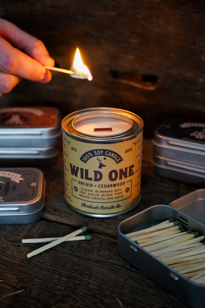 Wild One | Orchid + Cedarwood 8oz Soy Candle
