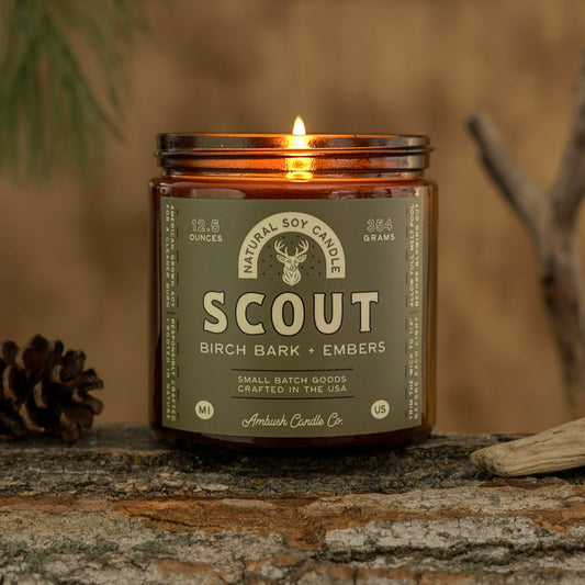Scout | Birch Bark + Embers Soy Candle