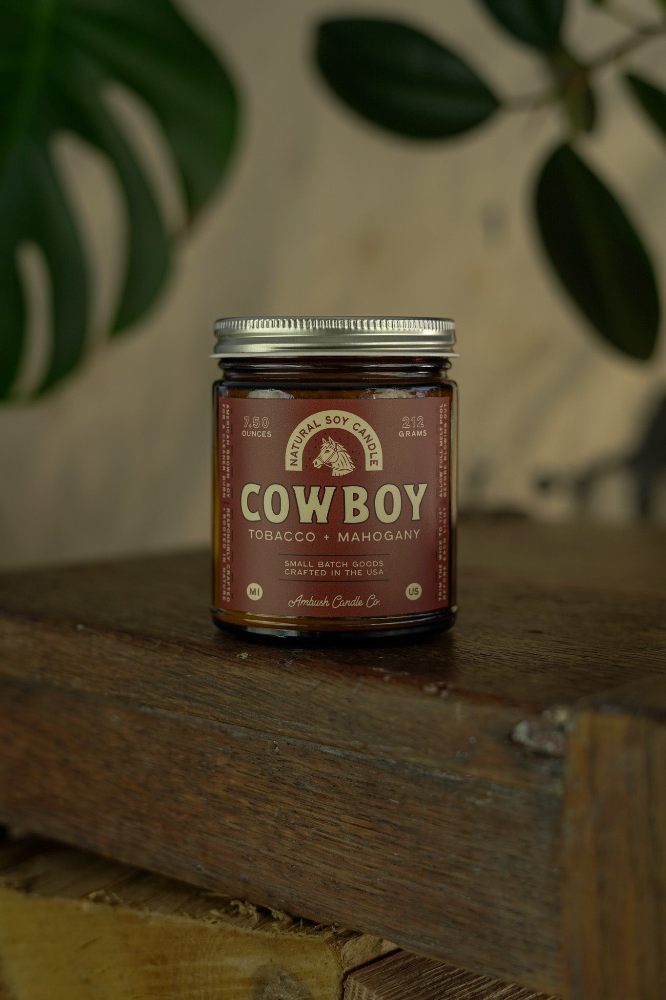 Cowboy | Tobacco + Mahogany Soy Candle