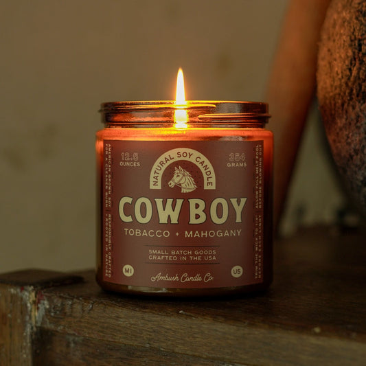 Cowboy | Tobacco + Mahogany Soy Candle