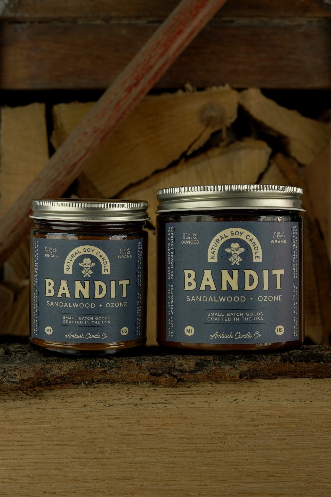 Bandit | Sandalwood + Ozone Soy Candle
