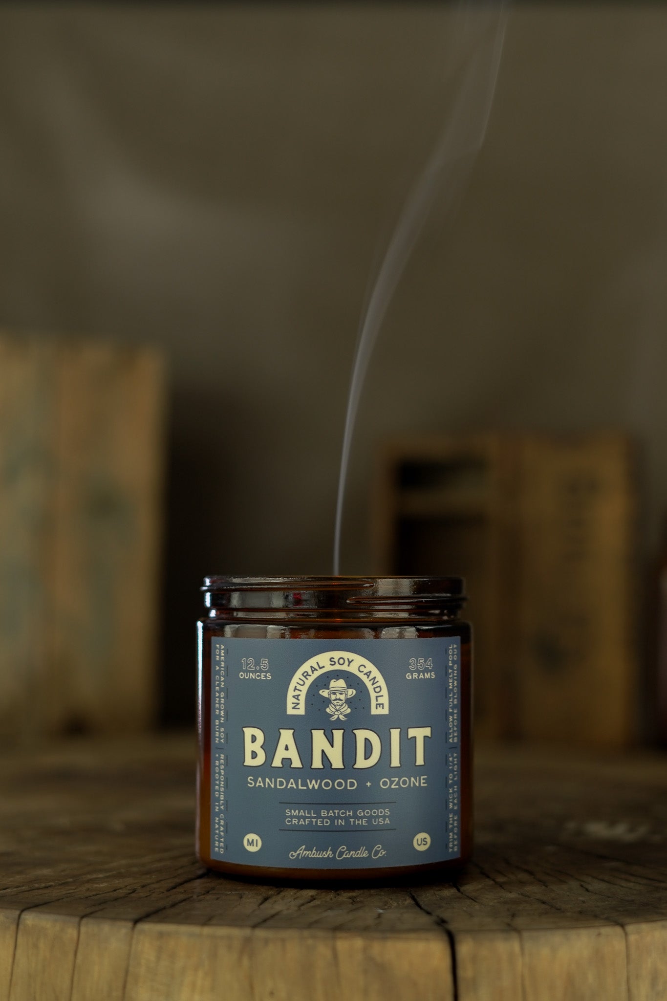 Bandit | Sandalwood + Ozone Soy Candle