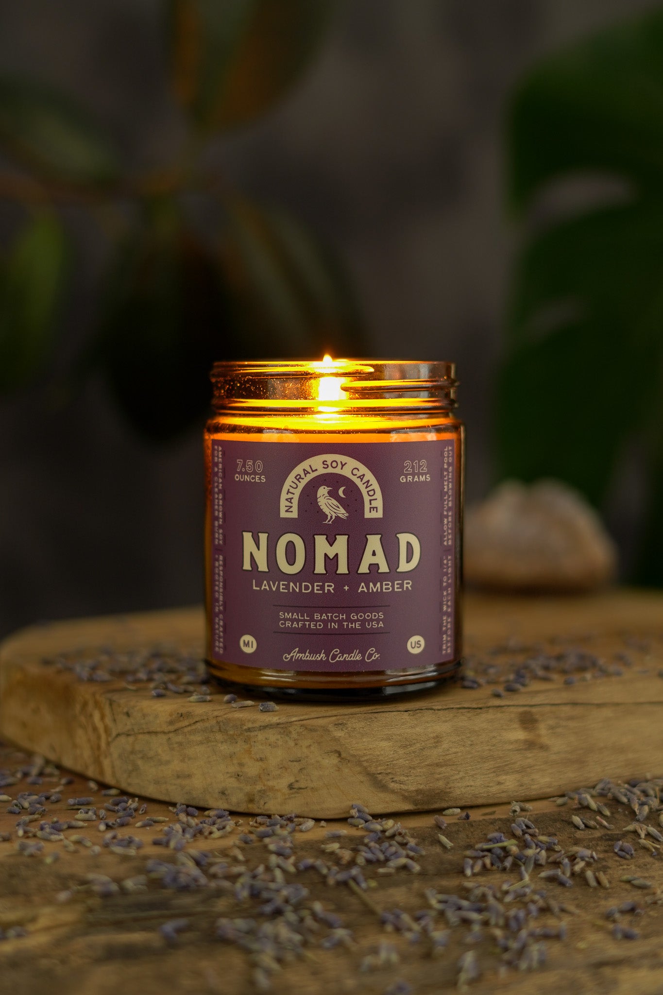 Nomad | Lavender + Amber Soy Candle