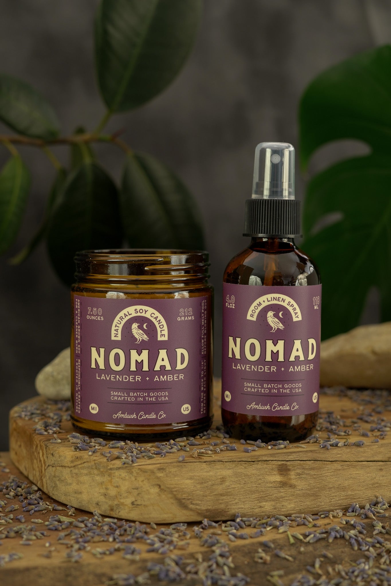 Nomad | Lavender + Amber Soy Candle