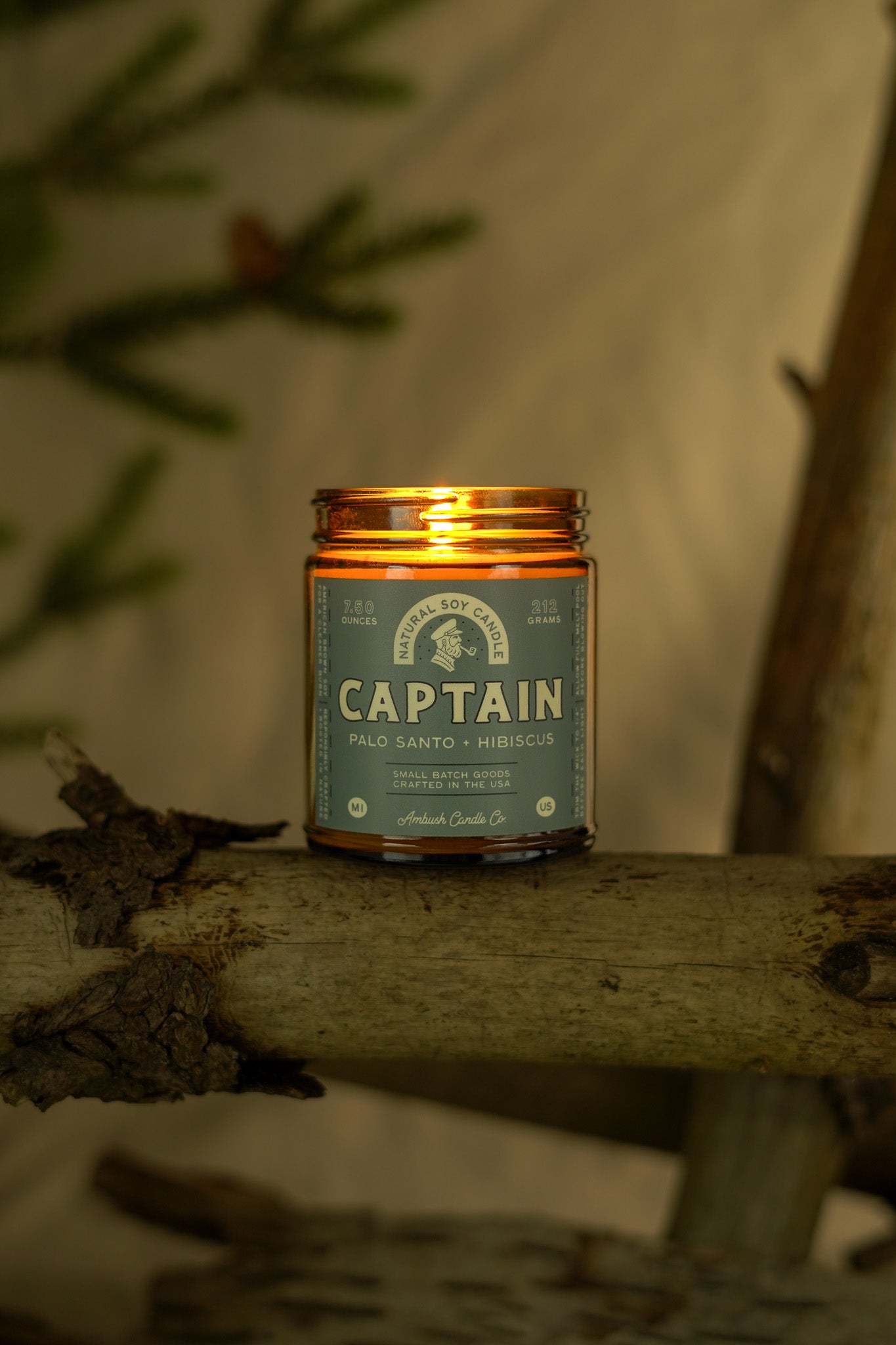 Captain | Palo Santo + Hibiscus Soy Candle