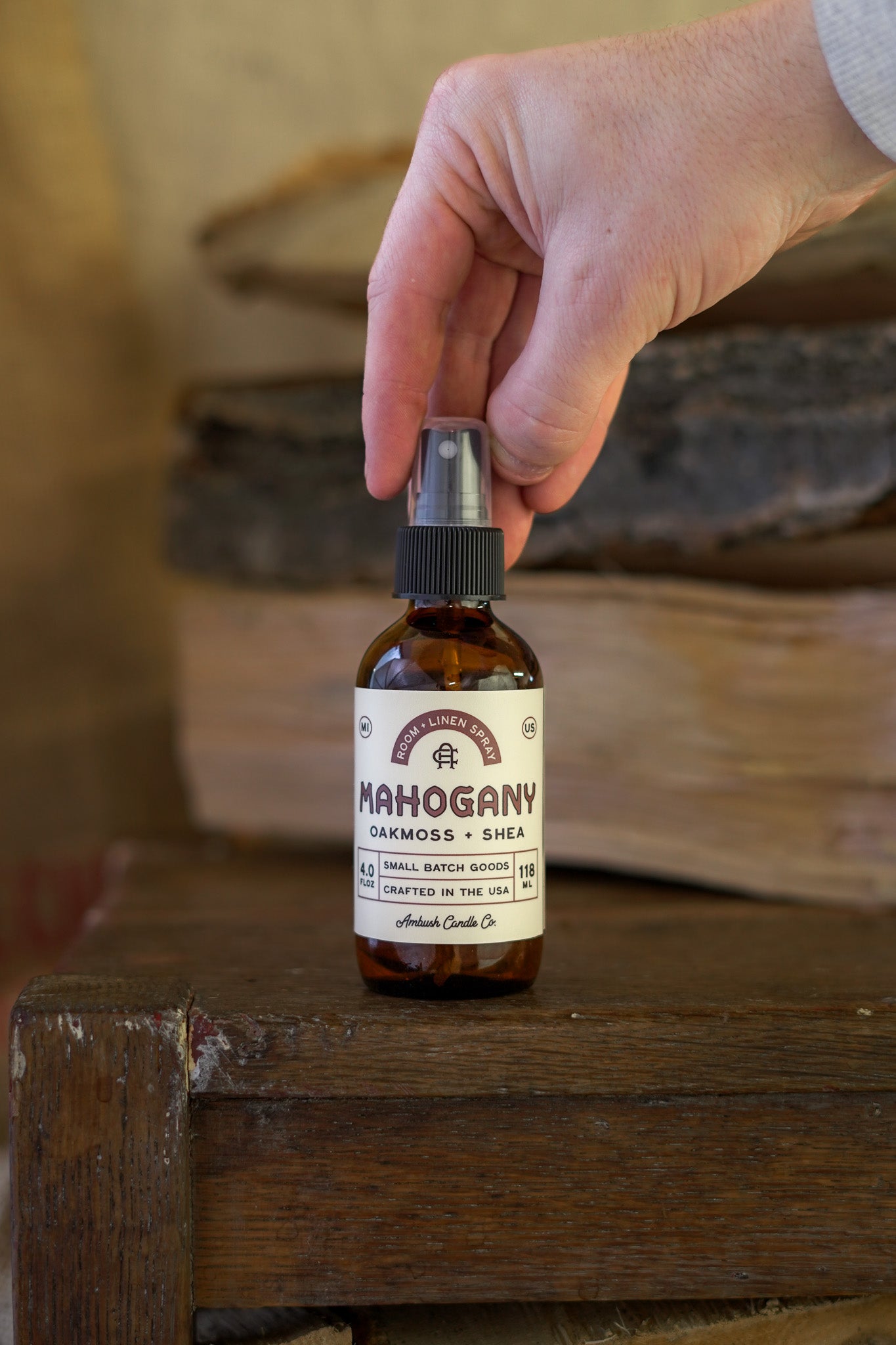 Mahogany | Oakmoss + Shea Room Spray