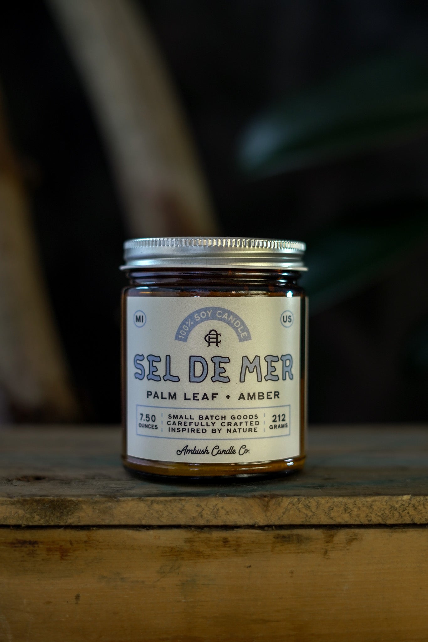 Sel De Mer | Palm Leaf + Amber Soy Candle