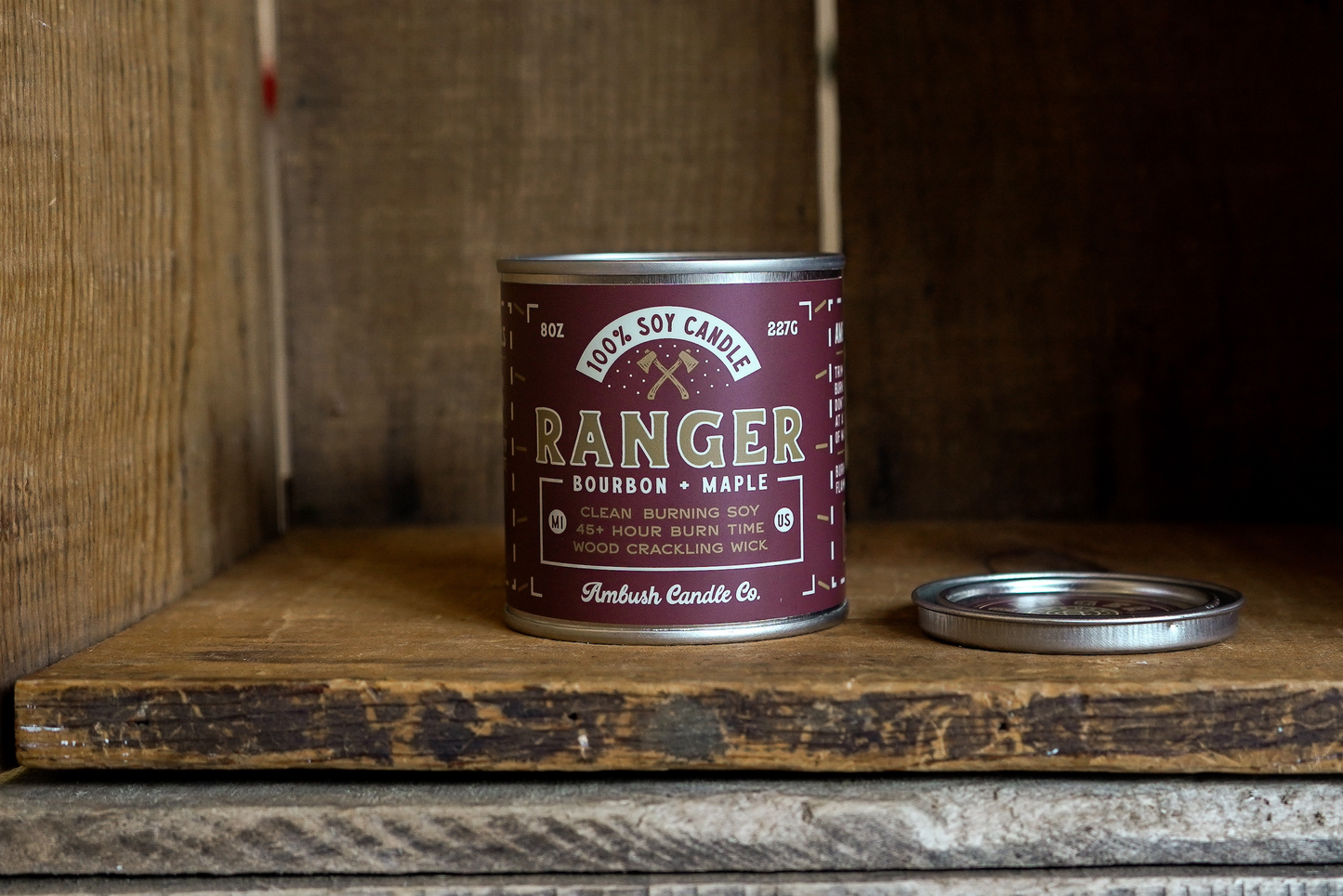 Ranger | Bourbon + Maple 8oz Soy Candle