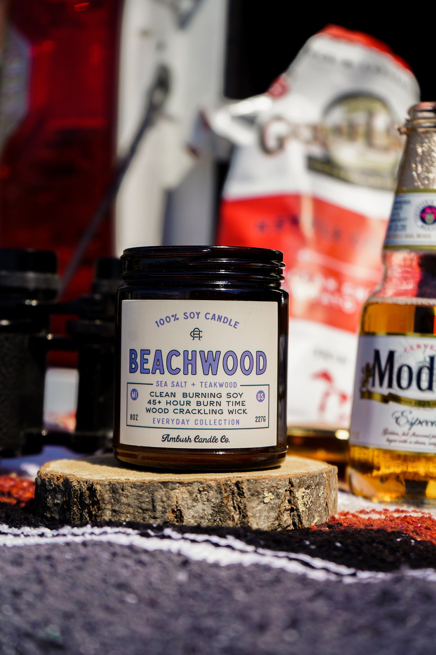 Beachwood | Sea Salt + Teakwood 8oz Soy Candle